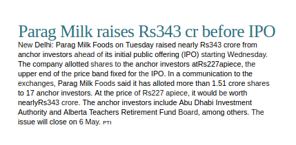 News of Pride of Cows Milk