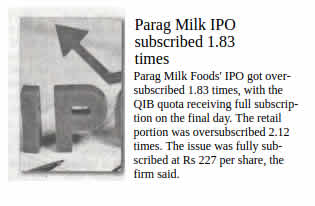 News of Pride of Cows Milk